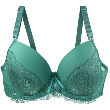 2024 New Sexy Lace Bow Bras For Women Push Up 34/75 36/80 38/85 40/90 42/95 44/100 BCDE Cup Undrwear Plus Size Linger