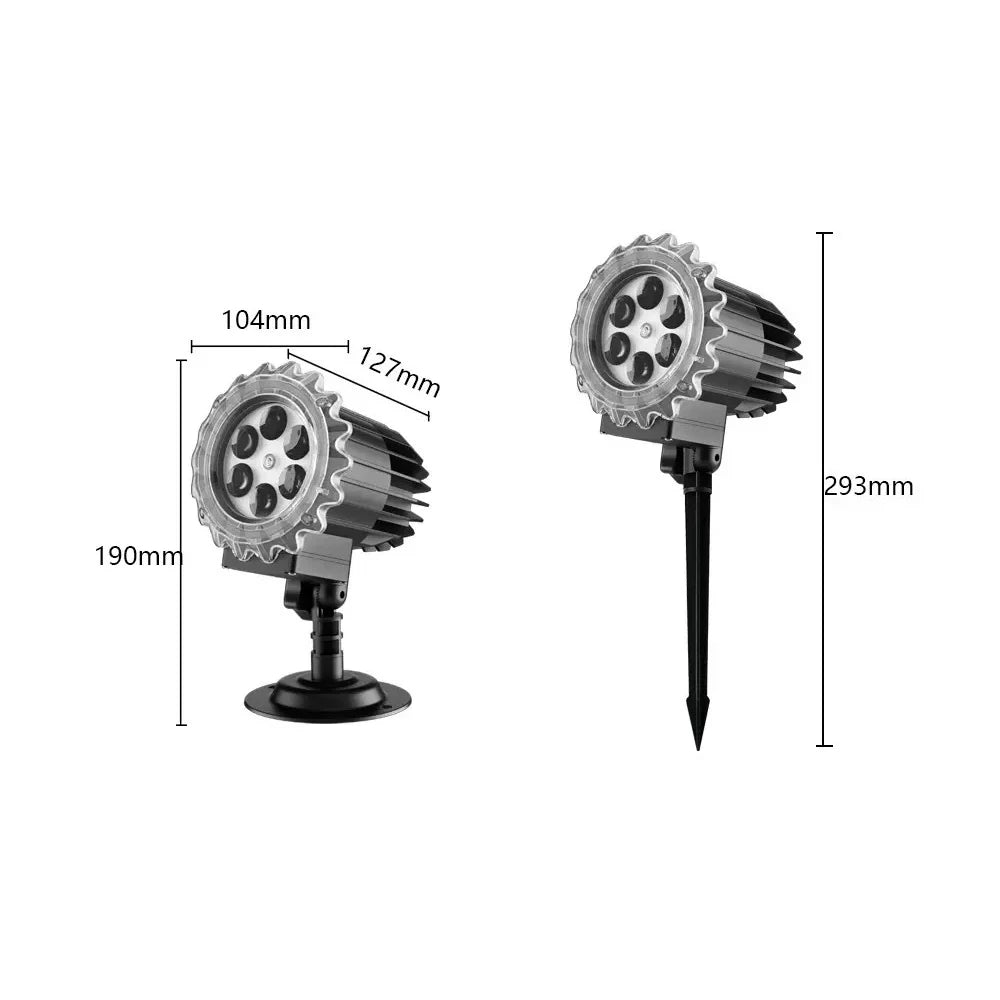 Christmas Snowfull Projection Dynamic Rotate Outdoor Snowflake Projector Lamp Party Waterproof Garden Christmas Decorations 2025