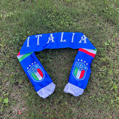 SKY FLAG Italy scarf 13*140cm double printed Italia flag Stain Football Soccer Italy Italian National Flag Scarf  sport decora