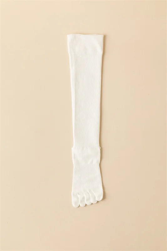 New Women Knee High Toe Socks Soft Lady Girls Breathable Comfortable Solid Color Cute Long Sock For Women
