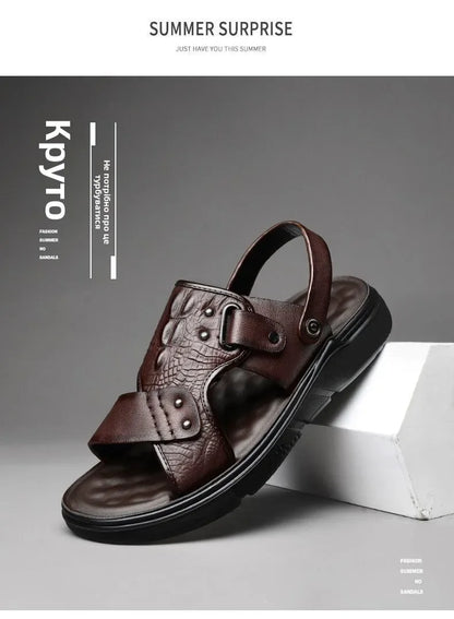 Men's Big Size Sandals Summer Classic Roman Slippers Comfortable Beach Outdoor Walking Shoes  Breathable Casual Slides