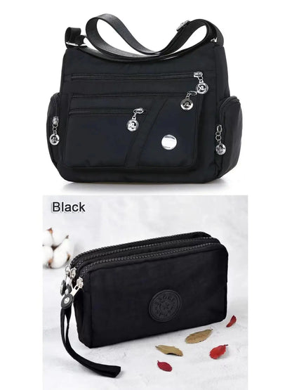 Crossbody for Women Waterproof Tote Casual Nylon Purse Handbag RFID Lightweight Messenger Bag