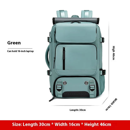 Large Travel Backpack Boardable Backpack USB Charging Waterproof Outdoor Travel Backpack Independent Shoe Compartment