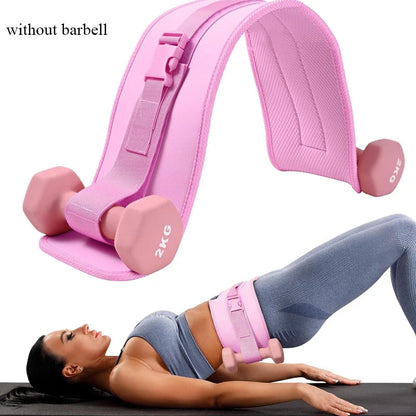 Home Gym Fitness Equipment Hip Bridge Weight Belt Fitness Waist Training Belt Dumbbell Hip Push Belt Waist Support Adjustable