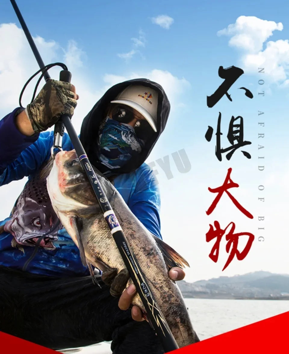 Telescopic Stream Rod 3.6M/4.5M/5.4M/6.3M/7.2M/8M/9M Carbon Reservoir Pond Fishing Rod Super Light Hard Fiber Hand Fishing Pole