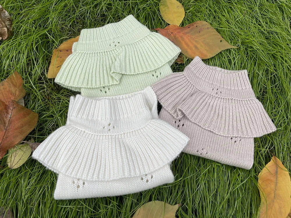 Luxury Pet Dog Cashmere Lotus Collar Knit Soft Wool Undercoat Cat Sweater Dog Clothes for Small Dogs Dog Winter Clothes Sweater