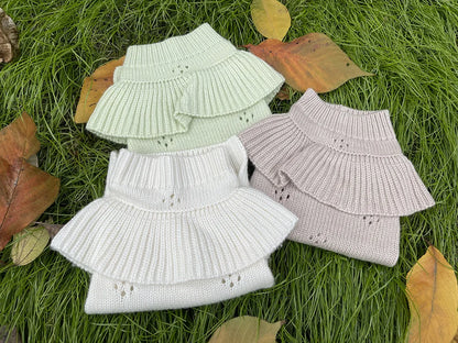 Luxury Pet Dog Cashmere Lotus Collar Knit Soft Wool Undercoat Cat Sweater Dog Clothes for Small Dogs Dog Winter Clothes Sweater
