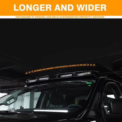 Top Light For Ford Ranger T9 2023 2024 LED Roof Spoiler Lights High Brightness Spotlight Waterproof Front Daytime Running Lamp