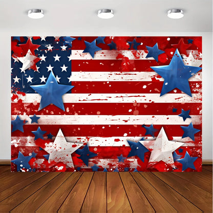 American flag July 4th background cloth,Patriotic Independence Day party photo background,Patriotic National Day banner