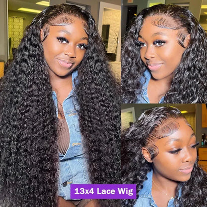 40 42 Inch Curly Wigs Deep Wave 13x4 13x6 Hd Lace Frontal Wigs Human Hair Water Wave 360 Lace Front Wig Remy Brazilian For Women