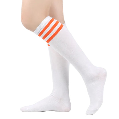 Middle Tube Sock Women Striped Knee High Ladies Japanese Harajuku College Style Cotton Summer Calf Sock Black White Female Gift