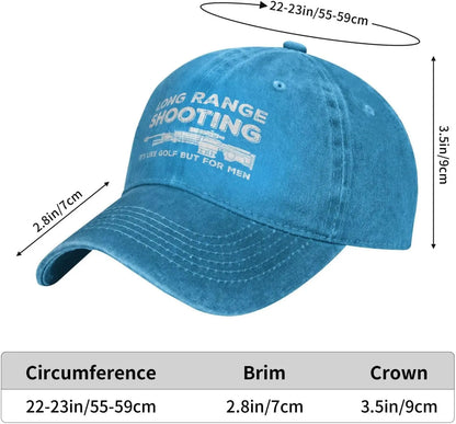 Funny Hat Long Ranges Shooting It's Like Golf But for Men Hat Men Dad Hats Cool Caps