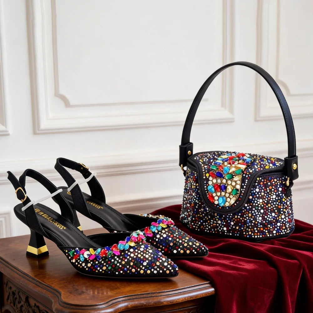Party Shoe and Bag Set for Women Italy Italian Shoe and Bag Set Designer Wedding Shoes for Women and Bag 2026 Designer Luxury