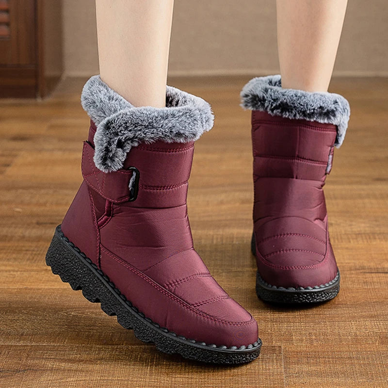 Snow Women's Boots Platform Women Booties Waterproof Shoes Women 2025 Trend Ankle Boots Soft Botas Mujer Women's Winter Boots