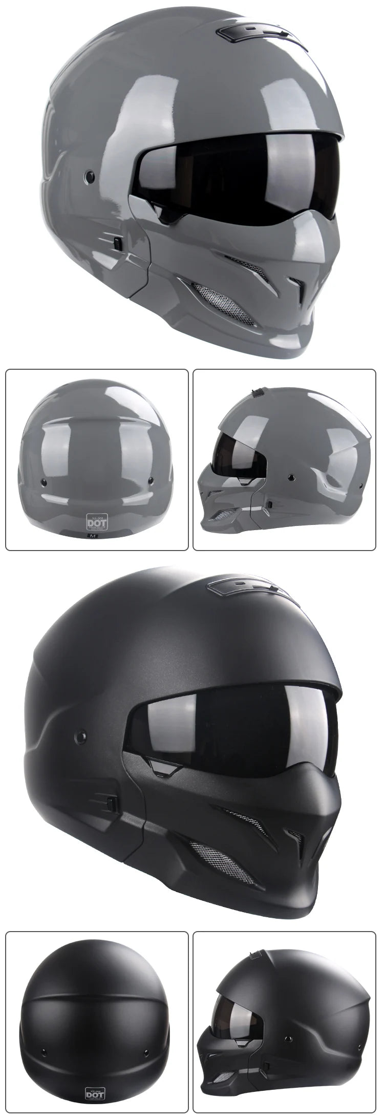 New Scorpion Retro Motorcycle Cascos Moto Locomotive Personality Multi-purpose Combination Helmet  Detachable Multi-purpose
