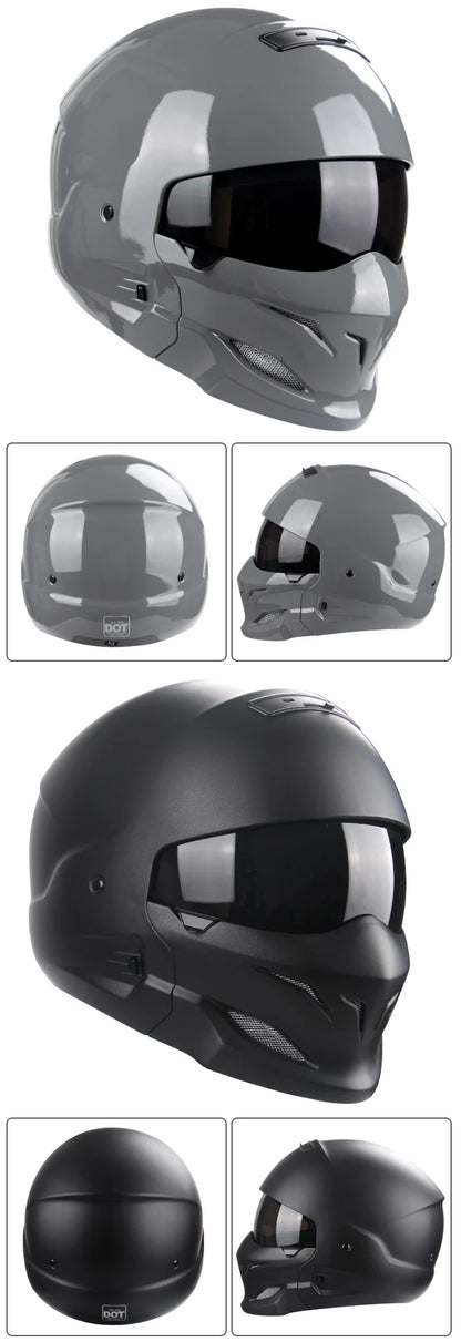 New Scorpion Retro Motorcycle Cascos Moto Locomotive Personality Multi-purpose Combination Helmet  Detachable Multi-purpose