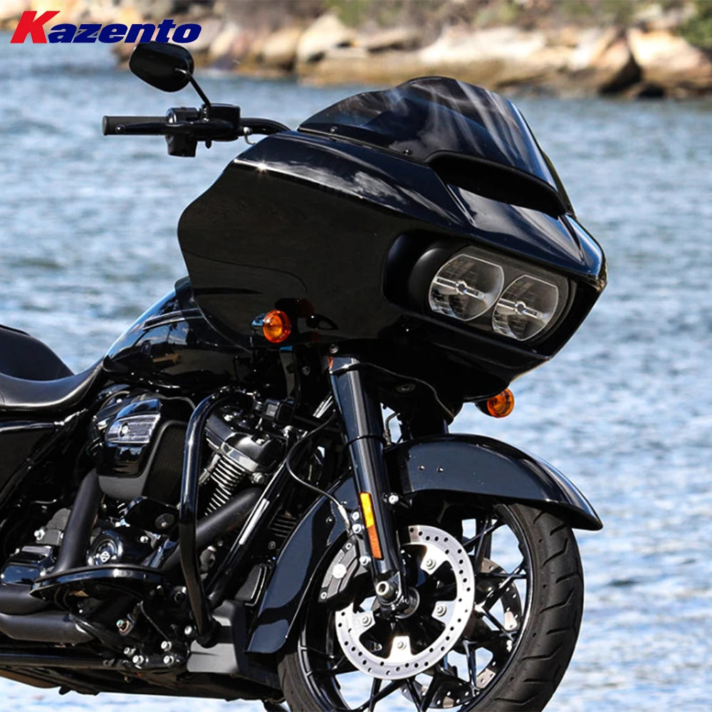 For Harley Touring Street Road Glide Dry Carbon Dual Headlight Fairing Trim