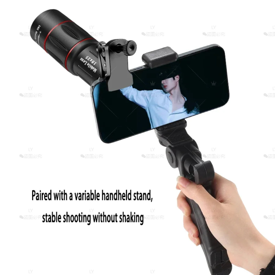 CAOX 18x25 Portable Outdoor High-Magnification Monocular Telescope, Low Light HD Telescope for Hiking, Concert, Photography