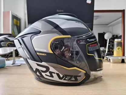 RSV DOT Motorcycle Helmet Double Visor 3/4 Half Helmets Scooter Casco Moto for Men Women Capacete Motorcycle Street Bike Gear