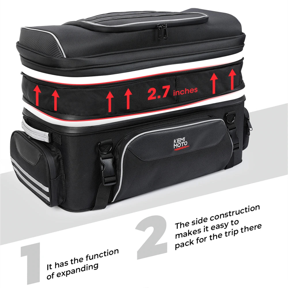 Motorcycle Travel Luggage Top Bag Tail Bags Trunk Bags with Bar Straps For Touring Road King Street Glide Road Glide Accessories