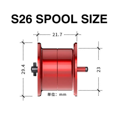 KKR S26 New DIY Ultralight Spool For 2022 ALDEBARAN BFS Baitcasting Reel Bait Finesse Lightweight Shallow Spare Coil