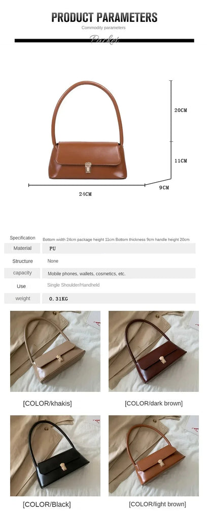 Luxury Brand Crossbody Bags for Women Fashion Design Underarm 2025 Woman Shoulder Bag Female Handbag and Purses Solid Color