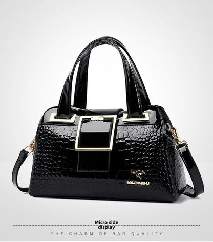 Women's Bag New Style Middle-aged Women's Bag Simple Trendy Single Shoulder Crossbody Bag Fashionable Elegant Handheld Mom Bag