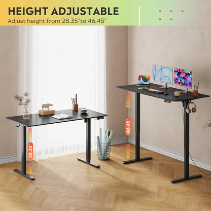 Adjustable Electric Standing Desk, 55 x 28 Inches, Deep 28 Inch Desktop for Sit-Stand Use