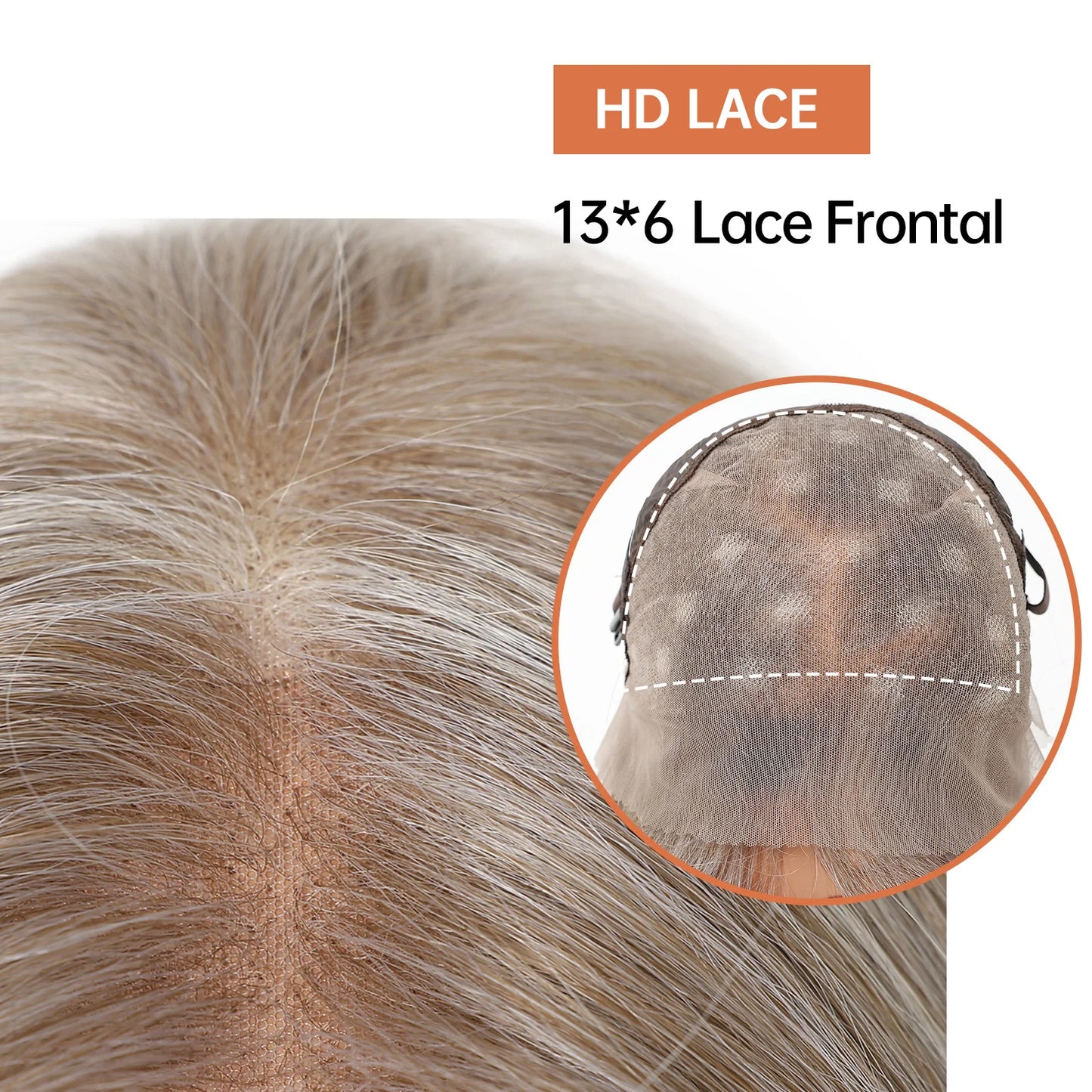 13*6 HD Lace Front Wigs Blonde Mixed Brown Synthetic Wigs For Women Daily Party Short Straight Natural Fake Hair Heat Resistant