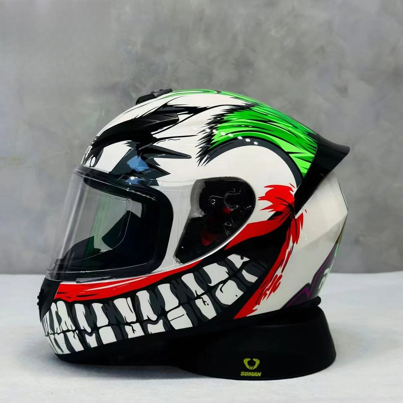 Unisex Design Little Turtle Model Full Face Motorcycle Helmet Reduces Wind Noise and Buffeting for Peaceful Riding All Seasons