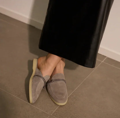 Loafers for Women Designer Luxury Middle East Tassel Suede Leather 2025 Slip On Slippers Flat Work Walking High Quality Shoes