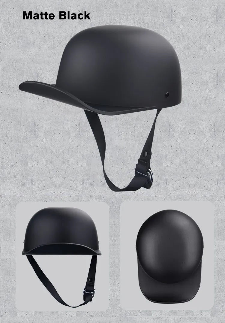Uchoose Baseball Cap Helmet Motorcycle Vintage Retro Helmets Summer Open Face Scooter Cruiser Chopper Gangster DS Men Women Kid