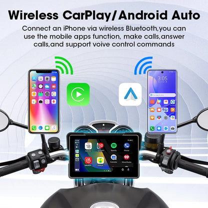7 inch Motorcycle CarPlay Screen With TPMS GPS for Moto Navigation Display Screen Android Auto Digital Motorcycle Dashboard BT