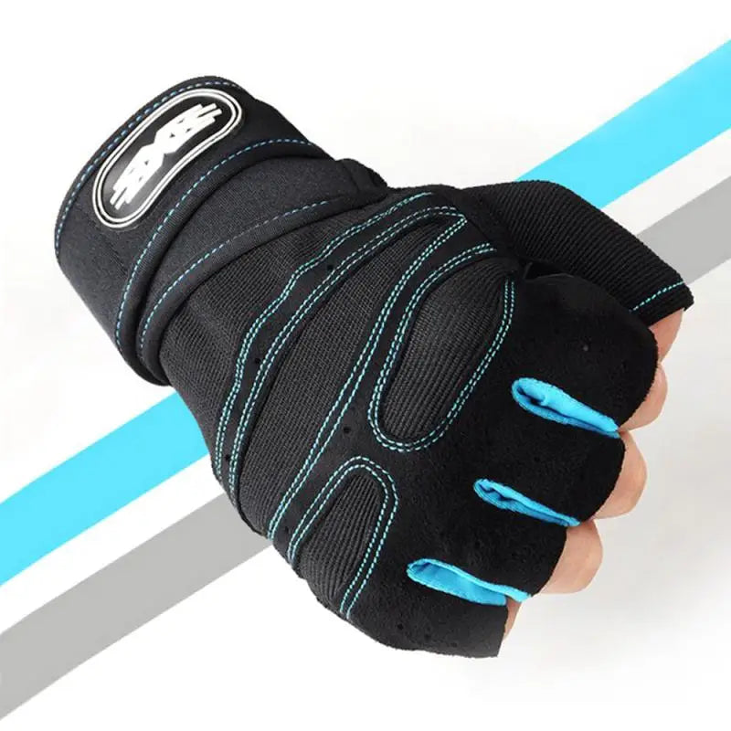 Gym Sport Gloves Fitness Weight Lifting Wristband Half Finger Gloves Outdoor Cycling Hiking NonSlip Glove Body Building Training