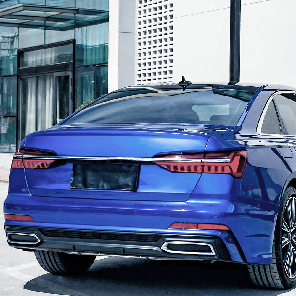 Car Sticker Bright Dark Blue Car Film Covering Vinyl Wrap Air Bubble Free Film Car Accessories Exterior Interior Decoration
