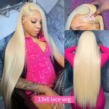 250 Density Human Hair Wigs Blonde 613 Lace Front Wigs 13x6 Straight Human Hair 13x4 Lace Frontal Wig Brazilian Hair Wigs for Women