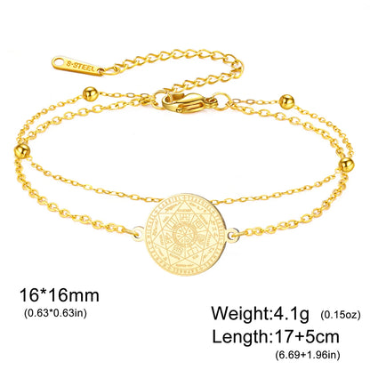 Dawapara Seven Archangels Seal Bracelet Solomon Protection Blessing Amulet Stainless Steel Religious Jewelry