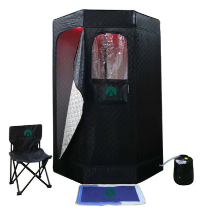 Ultimate Recovery Portable Spa Sauna Pod Red Light Steam Sauna Tent With Steamer Floor Mat Accessories