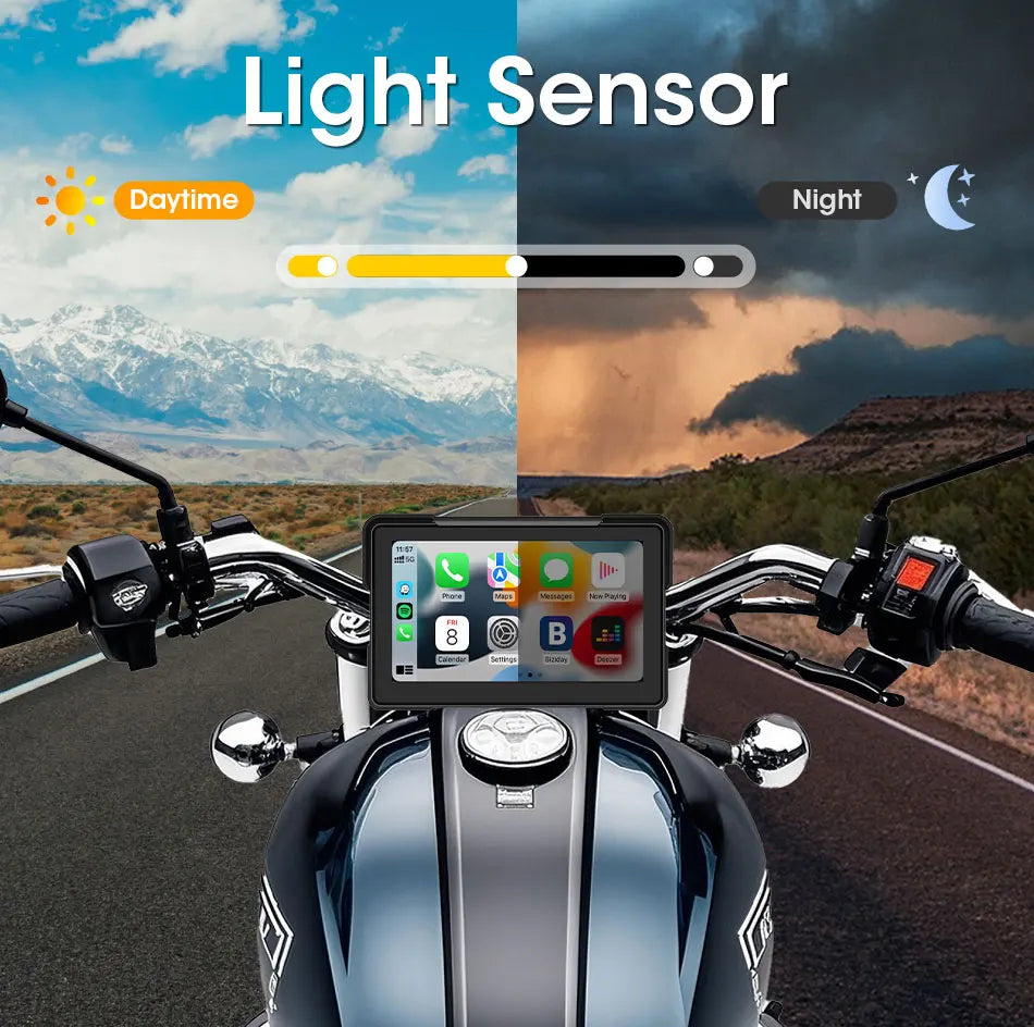 7 inch Motorcycle CarPlay Screen With TPMS GPS for Moto Navigation Display Screen Android Auto Digital Motorcycle Dashboard BT