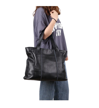 Women's Luxury Designer Natural Cowhide Soft Handbag Famale Fashion Shoulder Bag Ladies Cow Leather Large Capacity Tote Bag