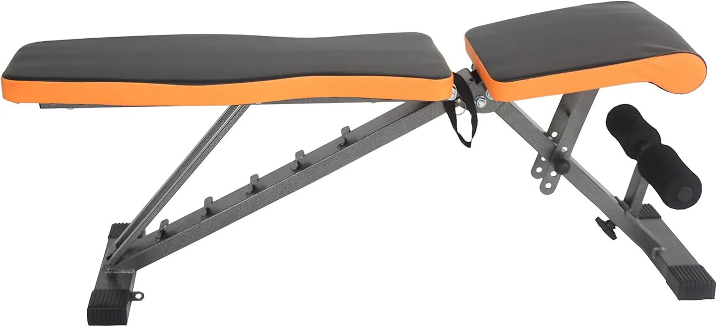450 LBS Capacity Weight Bench Adjustable Training Bench for Full Body Workout for Home Gym Dumbbell Exercise 15201