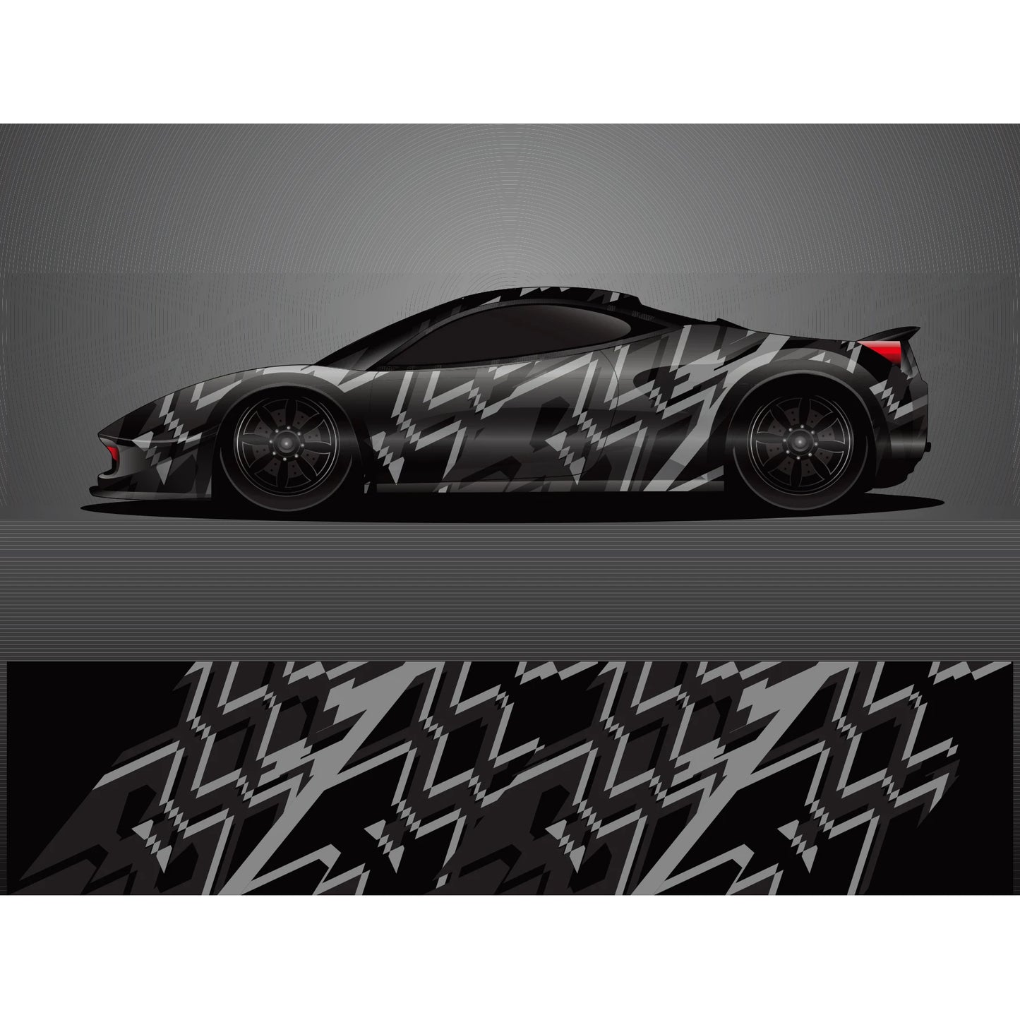 striped racing sticker Car Full Wrap Sticker Car Decal Decorative Cut Body Racing Graphic Decal Vinyl Wrap Modern Design