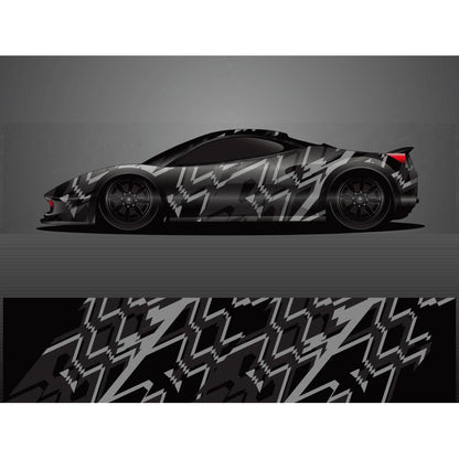 striped racing sticker Car Full Wrap Sticker Car Decal Decorative Cut Body Racing Graphic Decal Vinyl Wrap Modern Design