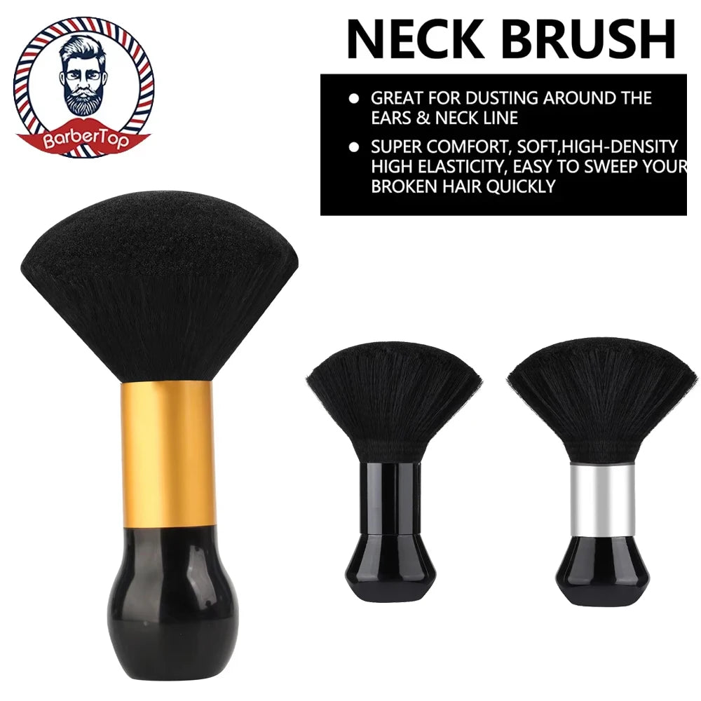 Professional Barber Duster Neck Face Brushes Hair Clean Soft Black Hairbrush Salon Cutting Hairdressing Styling Make Tools