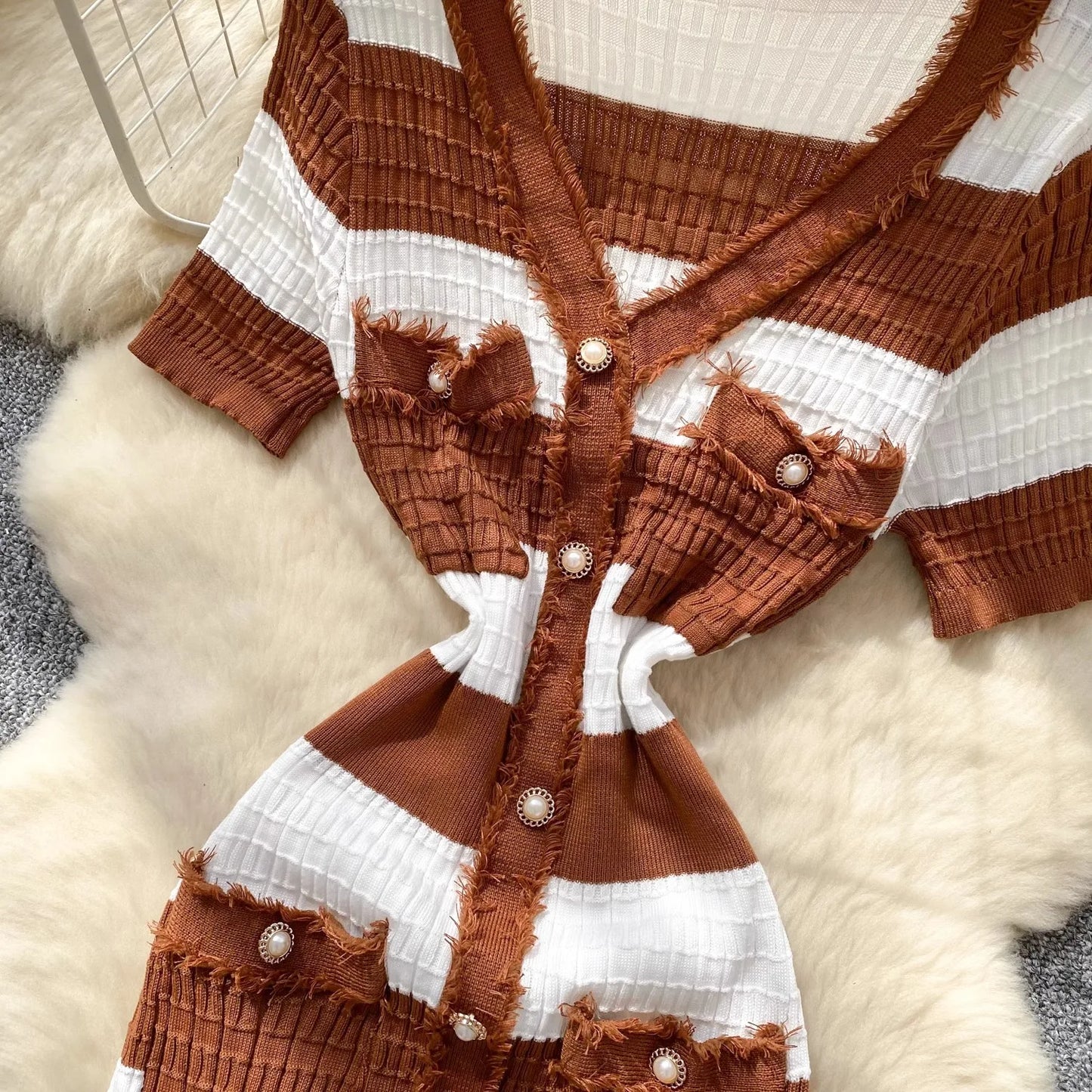 YuooMuoo Chic Fashion Sexy Package Hips Knitted Long Dress 2025 Spring and Summer Elegant Slim Waist Office Lady Sweater Dress
