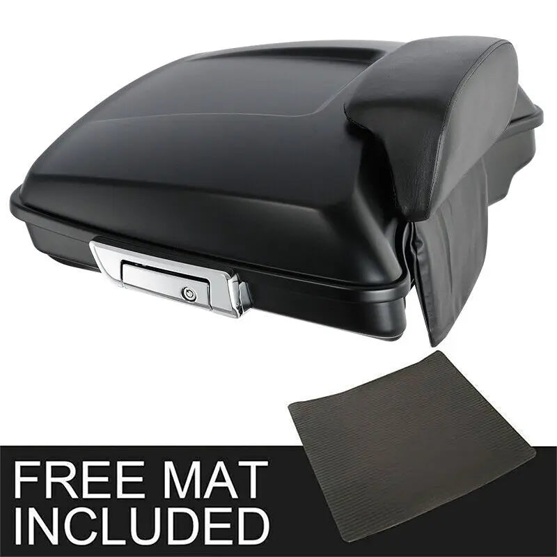 Motorcycle Razor Trunk Backrest For Harley Touring Road Glide 2014-2025 Gunship Gray Rear Bag