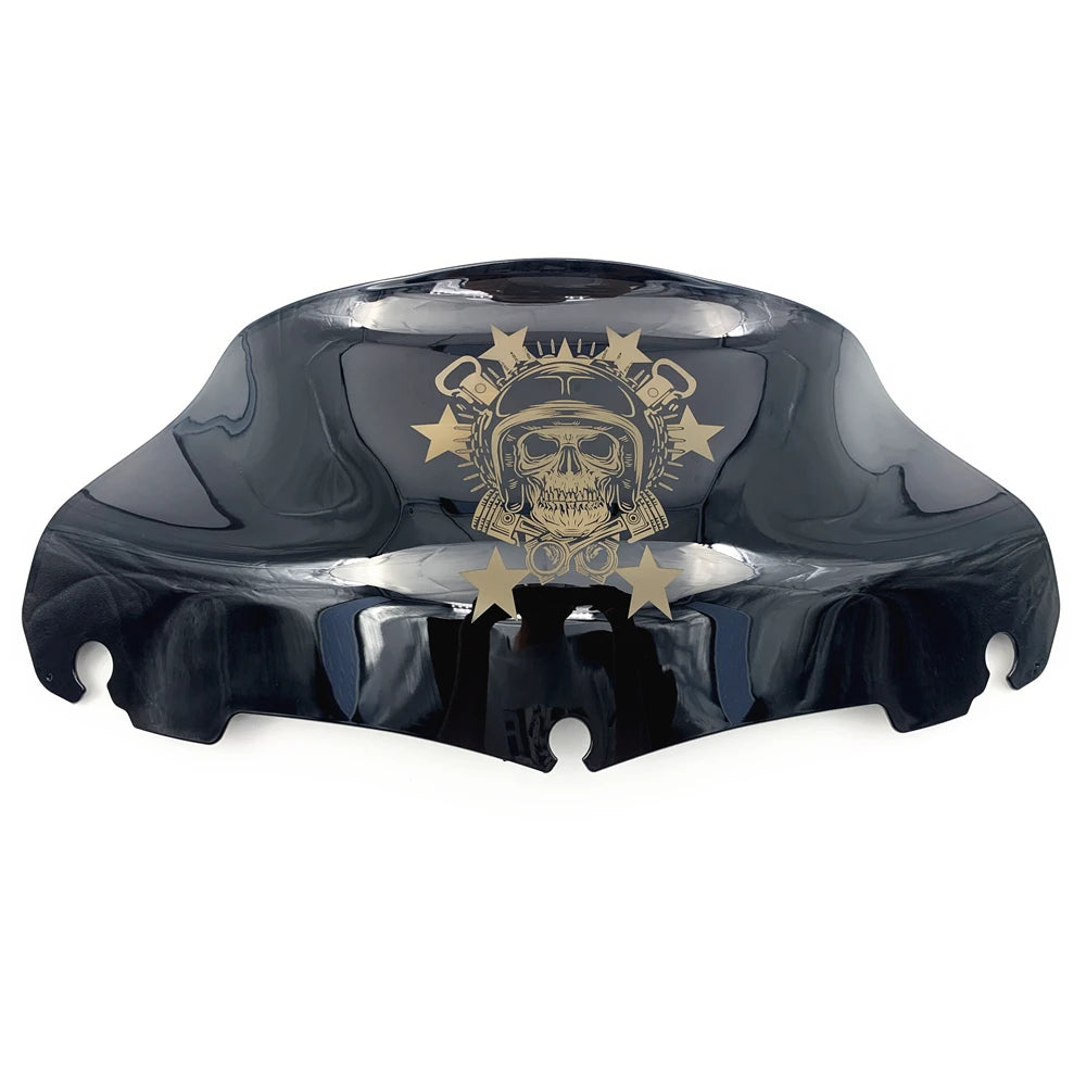 For Harley Touring Street Electra Glide Ultra FLHX 2014-2022 Motorcycle Skull 7" 9" Windshield Upper Fairing Wind Deflector
