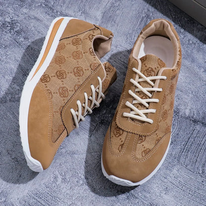 Women Thick Soled Cross Round Head Thin Fashion Shoes Women Comfortable  Breathable Casual Wear-resistant Shoes Zapatos De Mujer