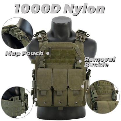 EMERSONGEARS 1000D Nylon Fabric Quick Releaseable  6094 tactical vest with Triple magazine pouch 094K style  Tactical vest
