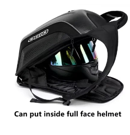 Ogio 30L-48L Waterproof Motorcycle Hard shell backpacks Moto Racing bags MX Motocross Carbon Fiber Full Face Helmet Bags